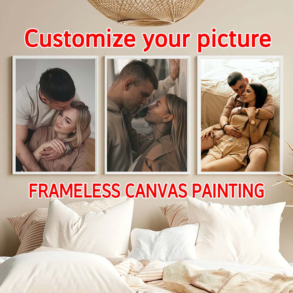 Home Textile - Triptik - 2D özel fotoğraf ahşap