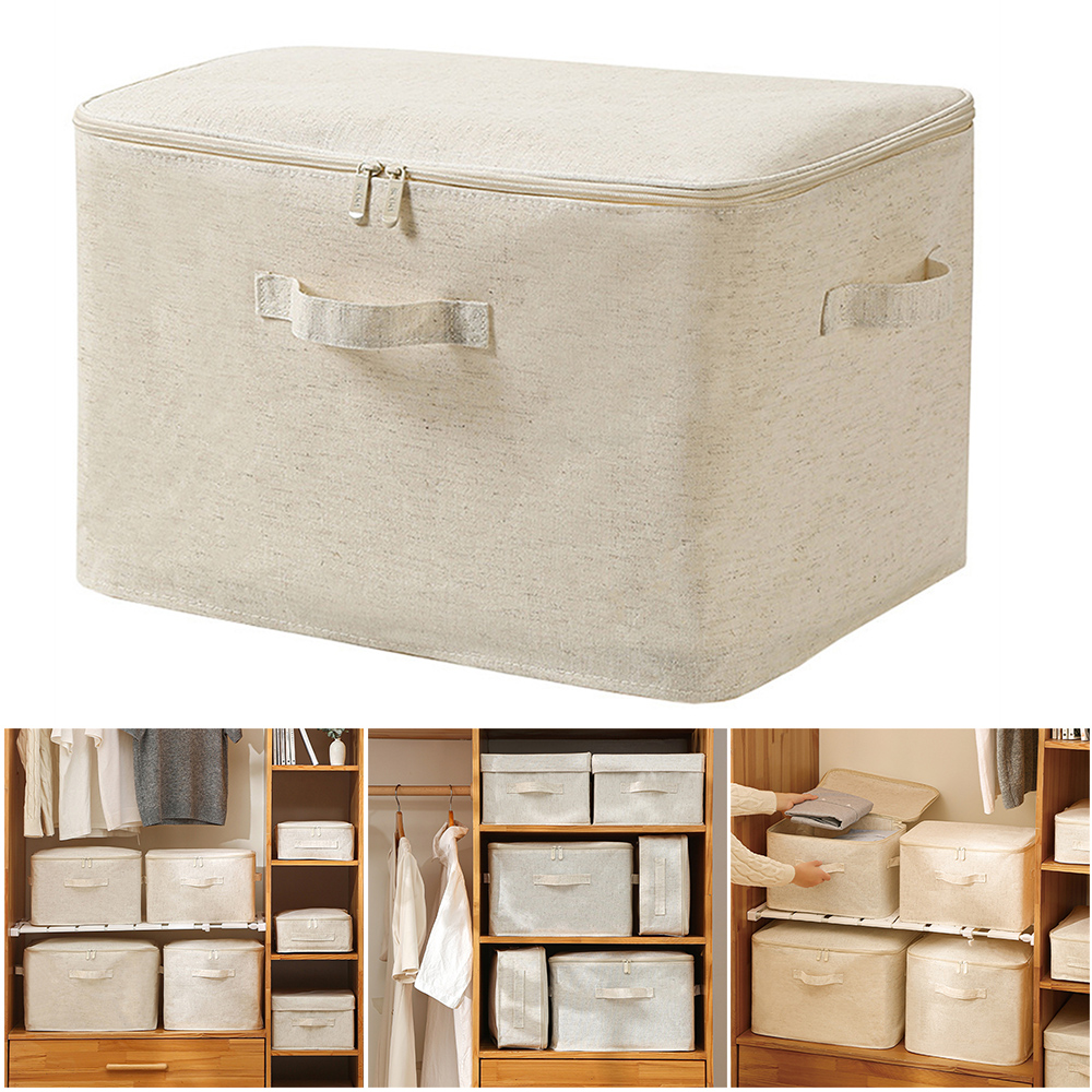 Linum Home Textiles - Katlanabilir ev saklama çantası pamuk ve