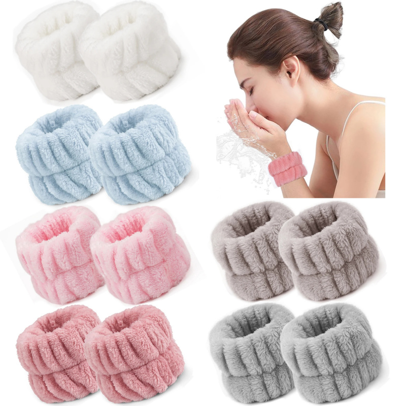 Home Textiles Face Towel - 2 adet yeniden kullanılabilir Spa bilek