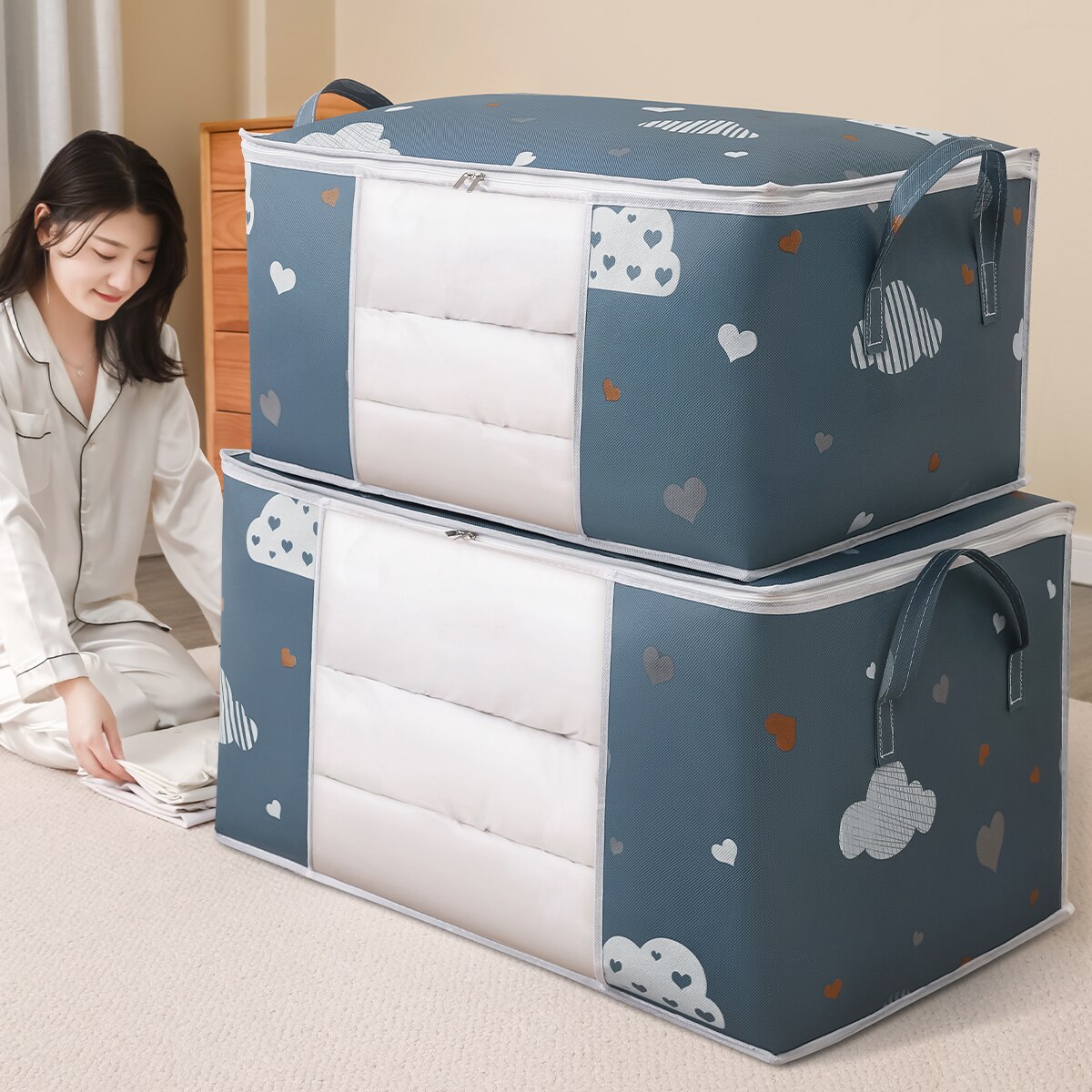 Home Textiles Blanket - Takviyeli kolu ile büyük kapasiteli giysi
