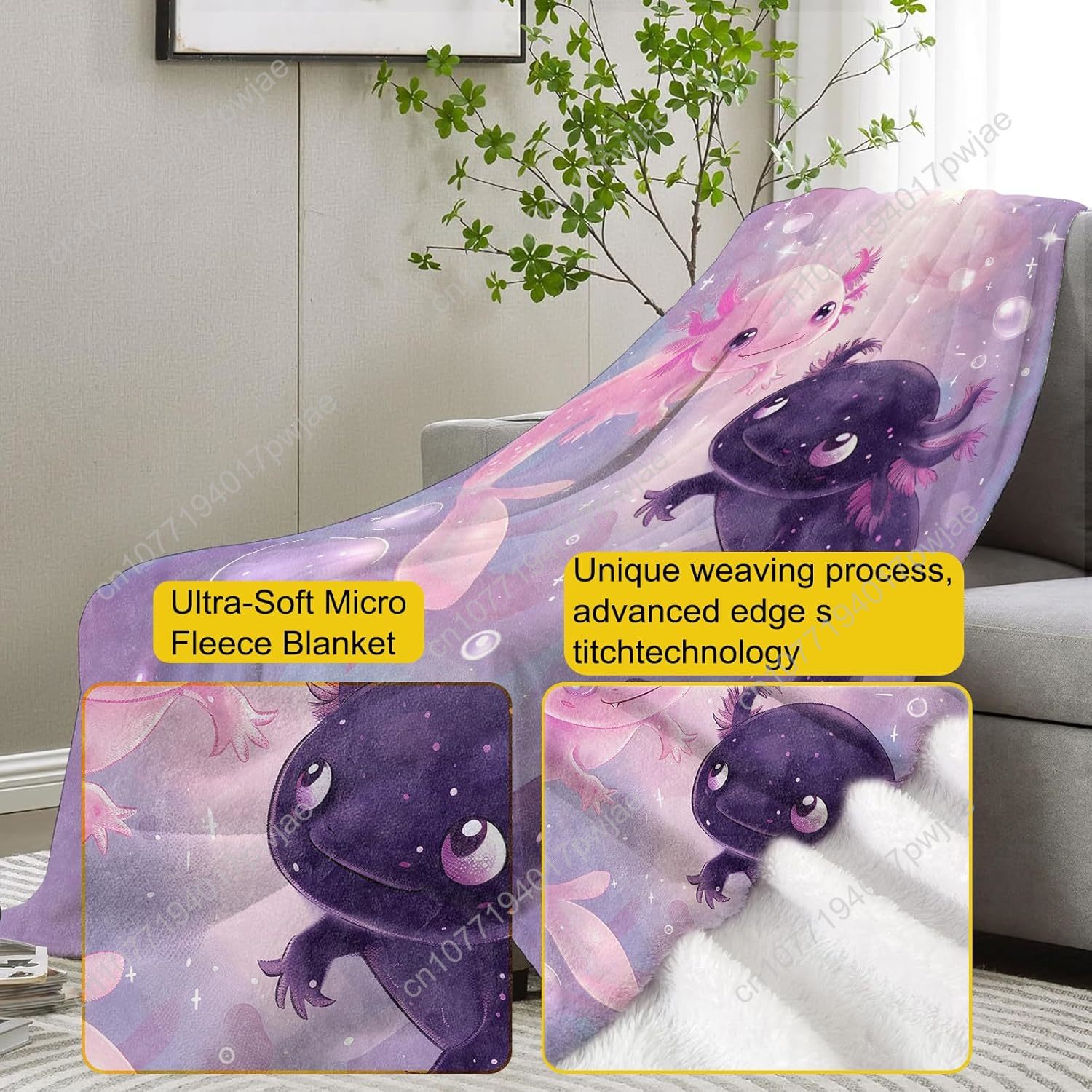 Axolotl Battaniyesi Sevimli Ax - Home Textiles Blanket incelemesi ve fiyatı