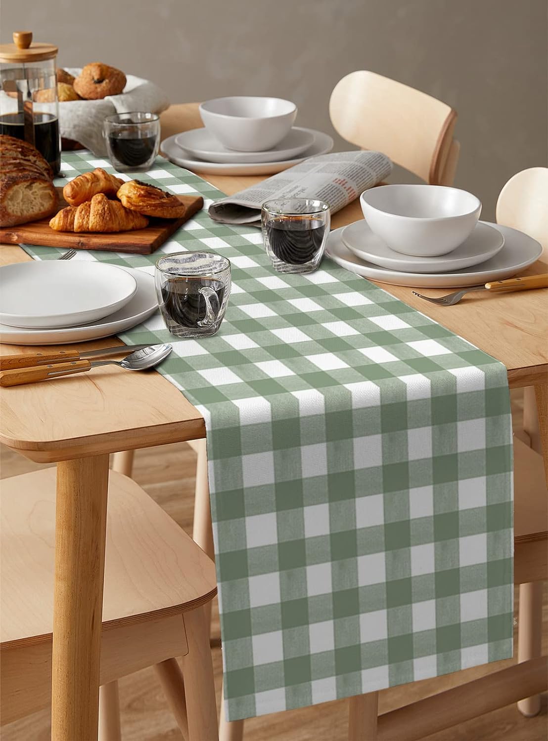 Yeşil Buffalo Ekose Keten Masa - Linum Home Textiles incelemesi ve fiyatı
