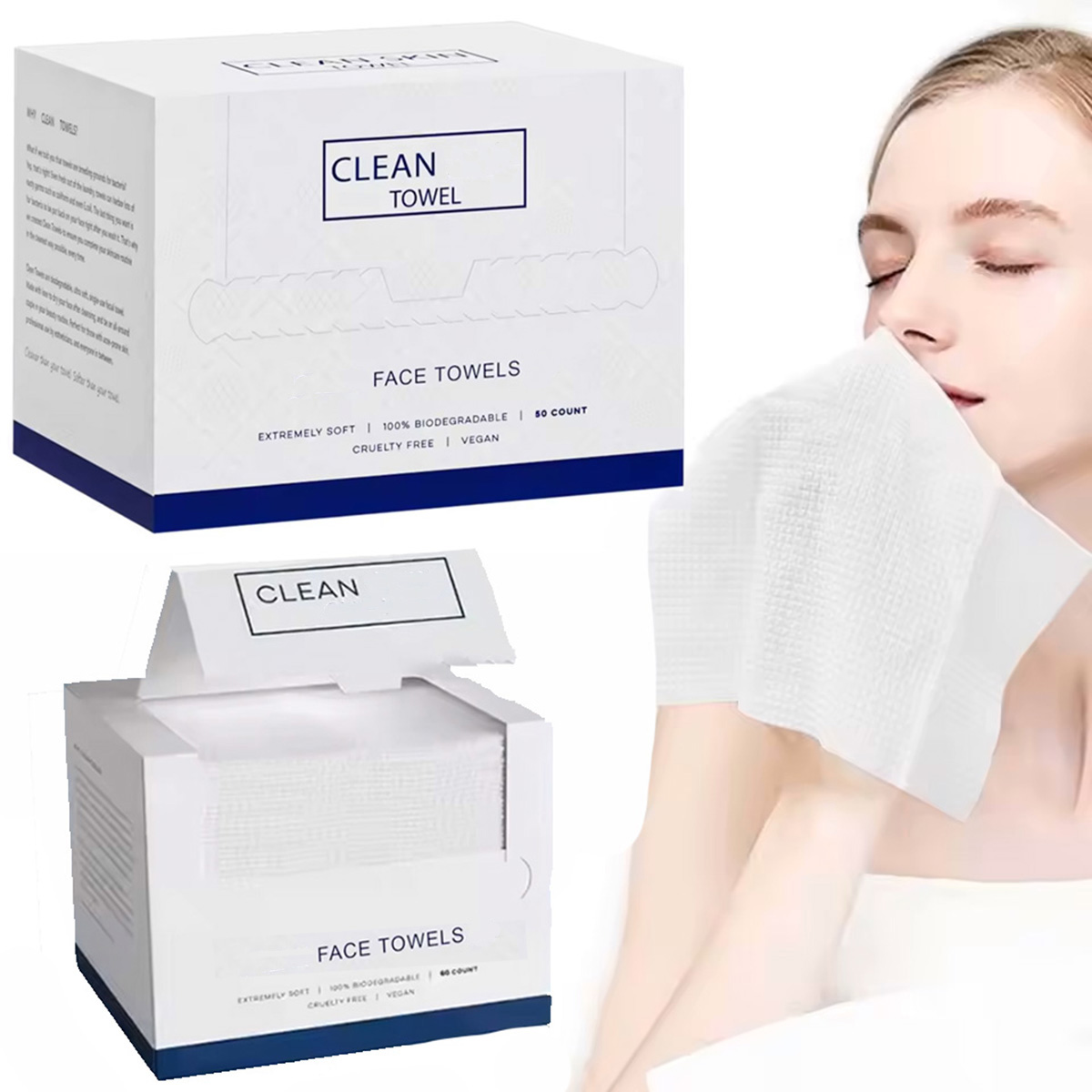 50 Adet/Kutu Tek Kullanımlık Y - Home Textiles Face Towel incelemesi ve fiyatı