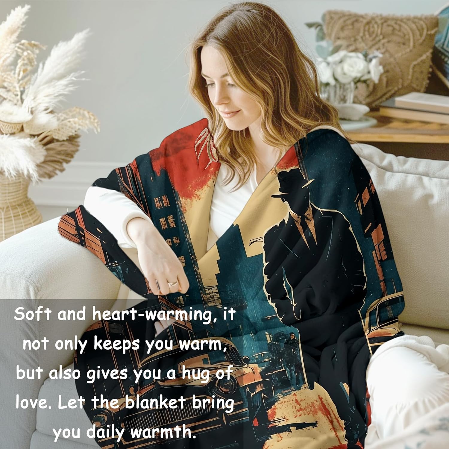 Kadınlar için Noir Dedektif Ba - Home Textiles Blanket incelemesi ve fiyatı